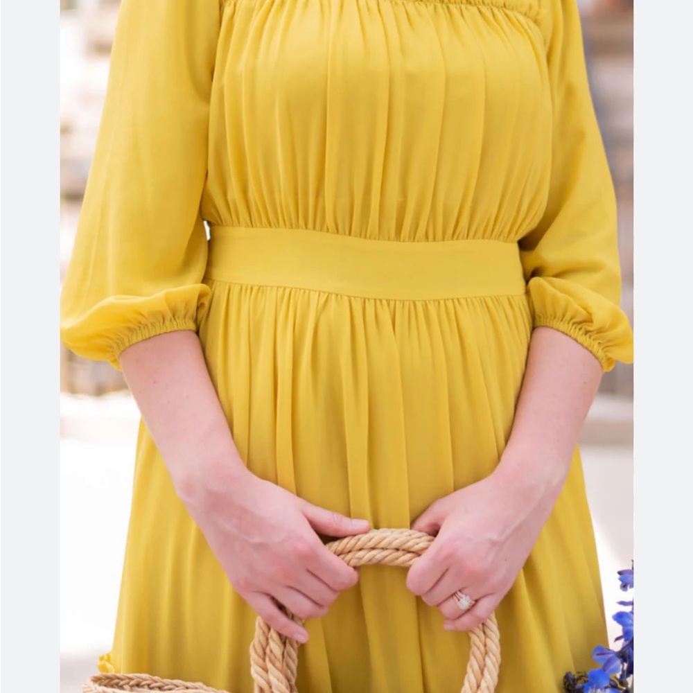 Dainty Jewells yellow  honeysuckle hillside dress xs